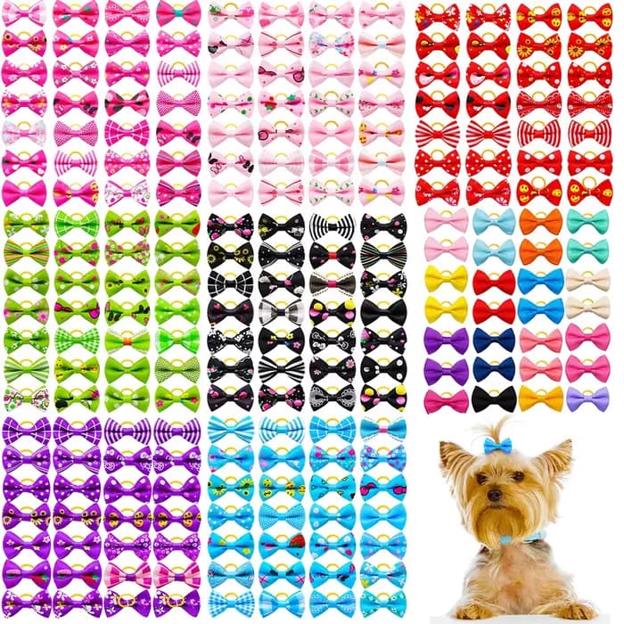 Nœuds de toilettage pour animaux de compagnie, 30 pièces, accessoires pour cheveux d'animaux de comp