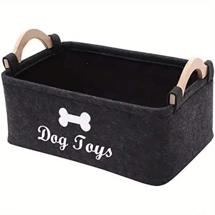 Boîte à jouets en feutre pour animaux de compagnie, boîte à jouets pour chien, boîte de panier de ra