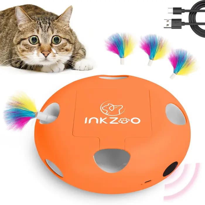 INKZOO-Jouets Interactifs Intelligents pour Chats d'Nik, existent, 7 Trous, pour Chaton, Souris, Wha
