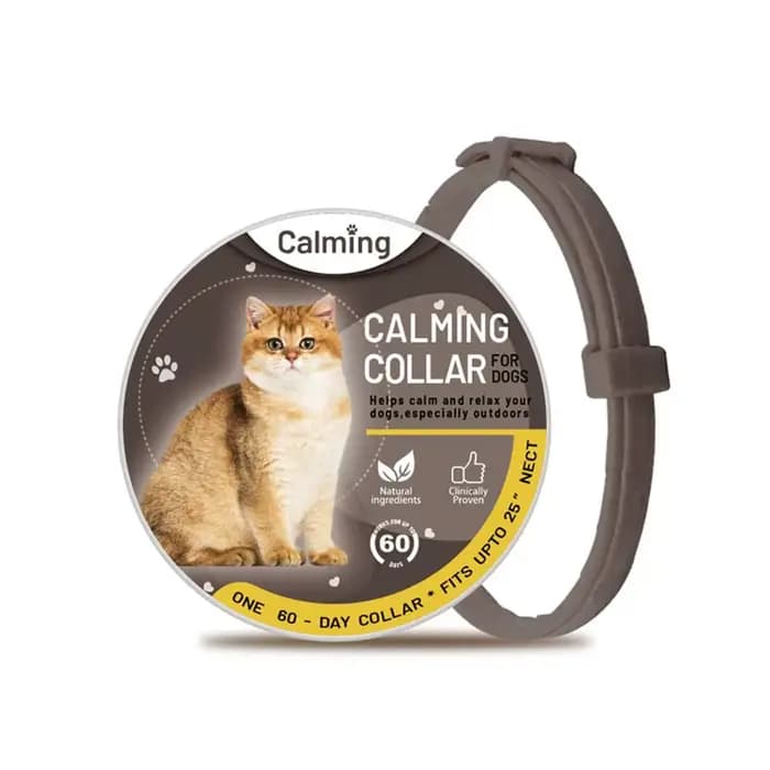 Collier apaisant imperméable et apaisant pour chien et chat, soulagement de l'anxiété réglable, rédu