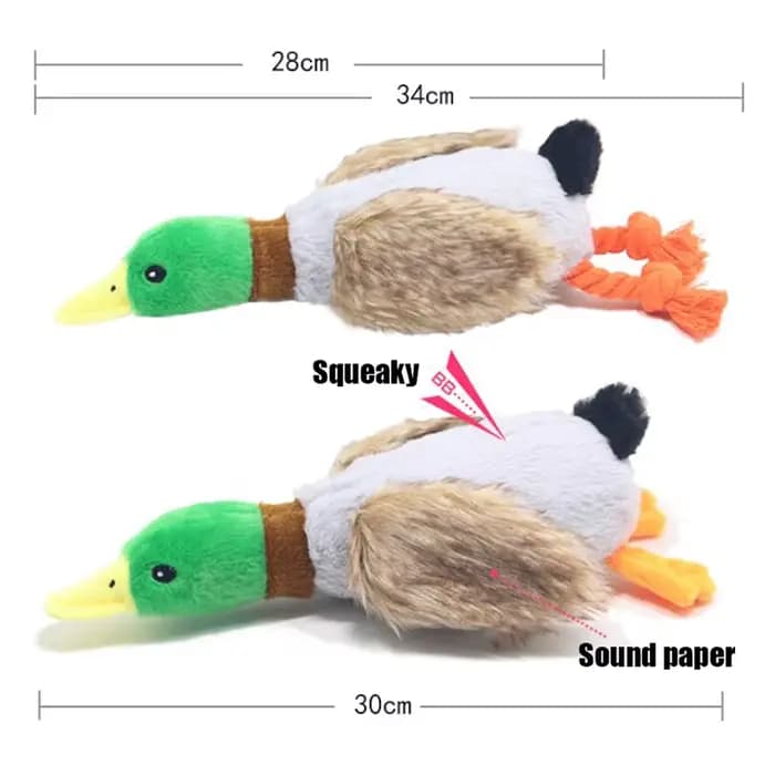 Jouet sonore de canard en peluche mignon, Animal grinçant, jouet pour chien, nettoyage des dents, co
