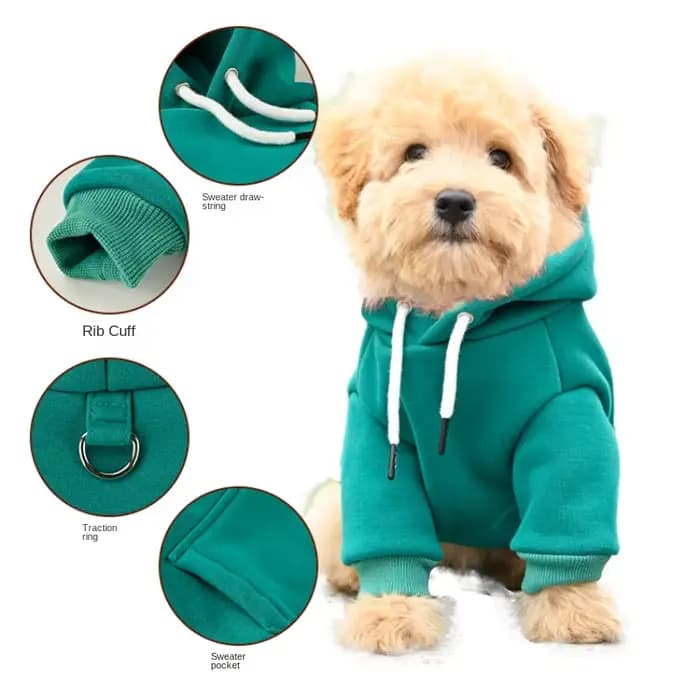 Vêtements pour chiens, sweat à capuche pour petits et moyens chiens, sweat-shirt d'extérieur, bouled