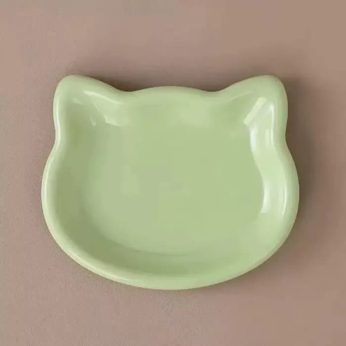 1 bol pour animaux de compagnie en forme de chat, couleur pastel, design animal mignon, plat antidér