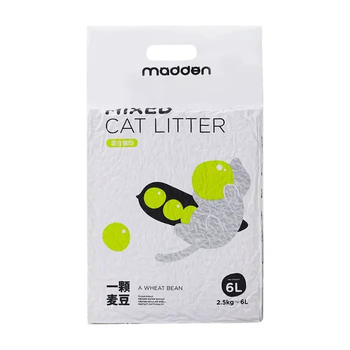 Litière en tofu pour chat, contrôle des odeurs, faible poussière, compacte, grondante, bentonite, li