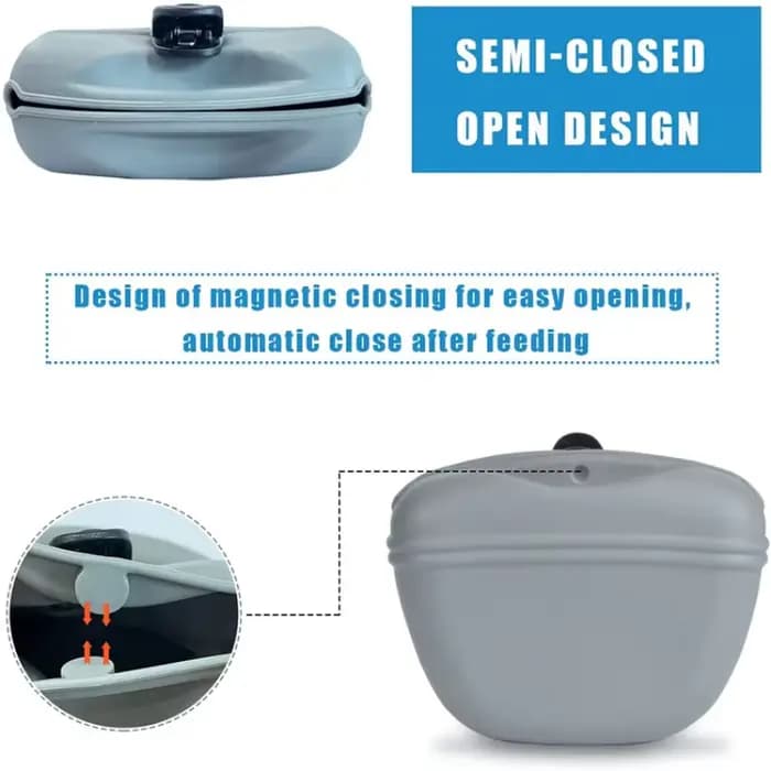 Sac de friandises en Silicone pour chien, sac de taille Portable pour chien, mangeoire d'extérieur,