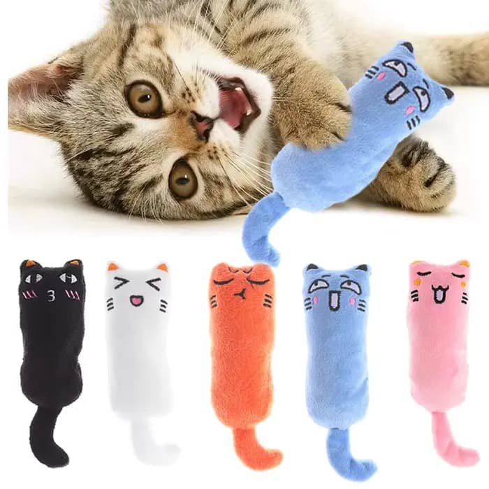 Jouets pour chat mignon, jouet interactif amusant en peluche, Mini meulage des dents, herbe-aux-chat