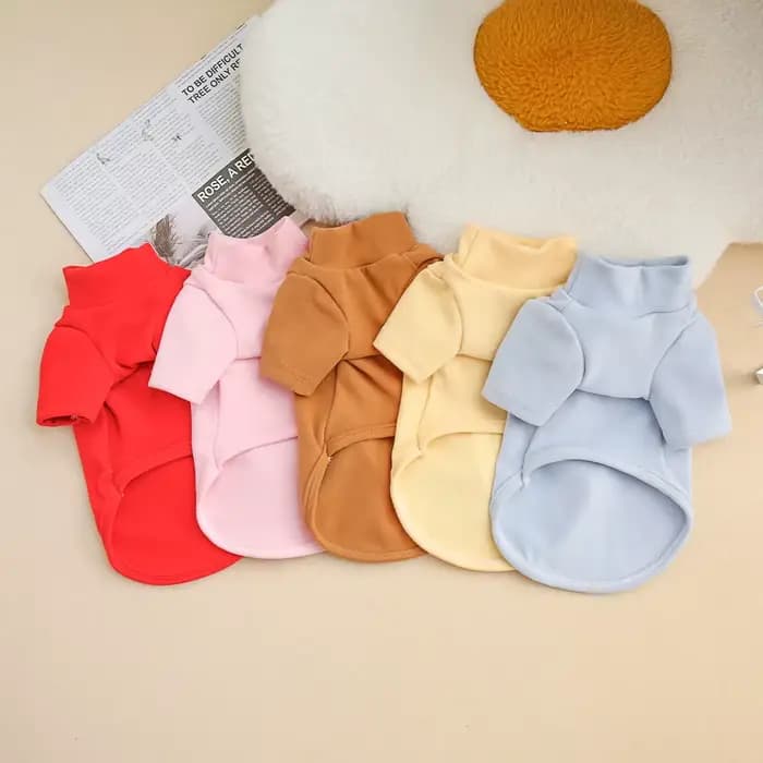 Automne et hiver animal de compagnie couleur unie sweat à capuche chaud chemise inférieure Simple et