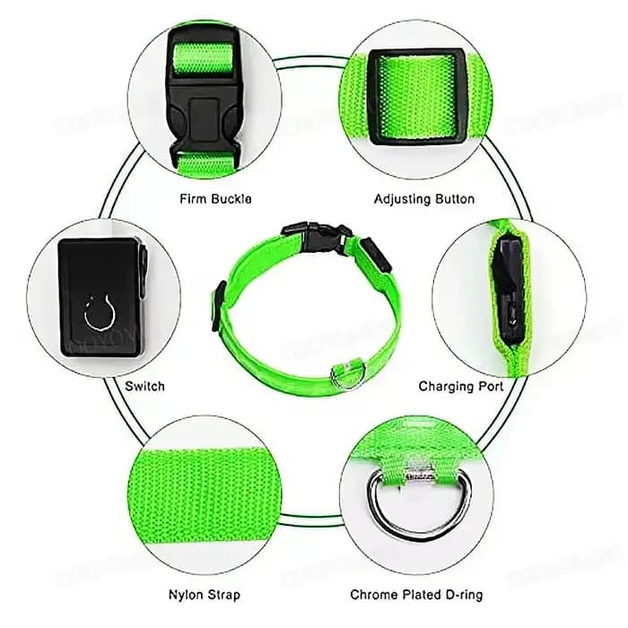 3 Modes chien collier de Charge lumineux Led Usb chat chiens colliers détachable nuit Led lueur chie