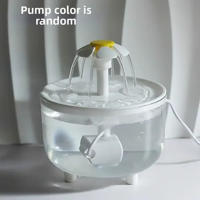 Fontaine à eau automatique pour chat électrique, buse en forme de fleur, grande capacité, distribute