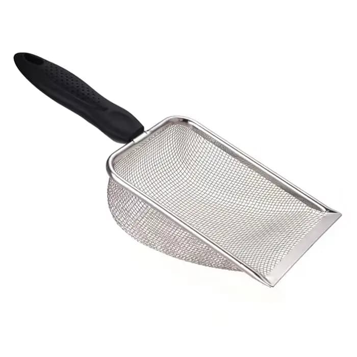 Ramasse-litière en acier inoxydable durable - Ergonomique et facile à nettoyer pour chats et chiens,