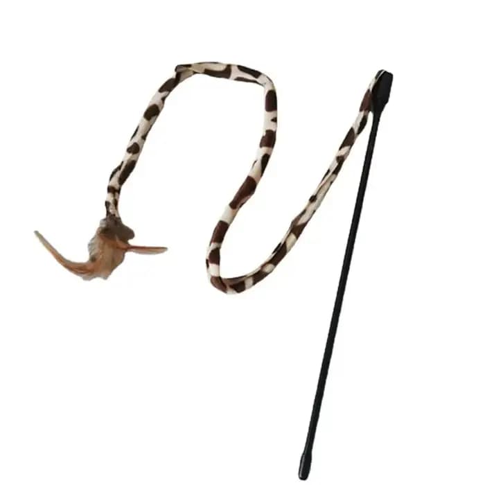 Jouets interactifs pour chats avec plumes de simulation, bâtonnet amusant avec plumes pour chatons,