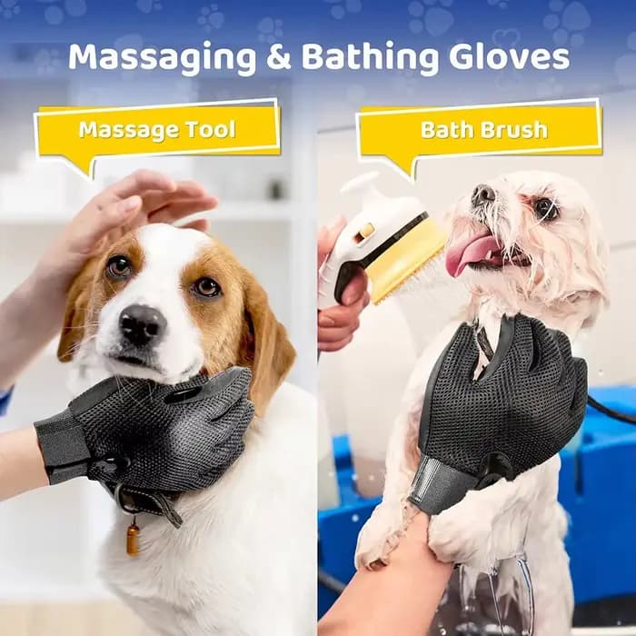 Gant de toilettage pour animaux de compagnie, doux et efficace, dissolvant de poils d'animaux, acces