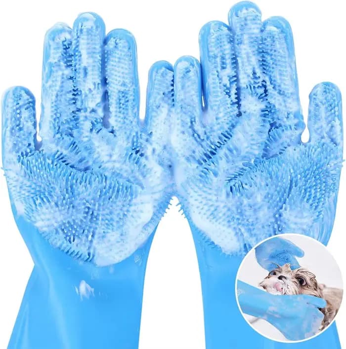 Gants de toilettage pour animaux de compagnie, livres de bain pour chiens et chats, épurateur de sha