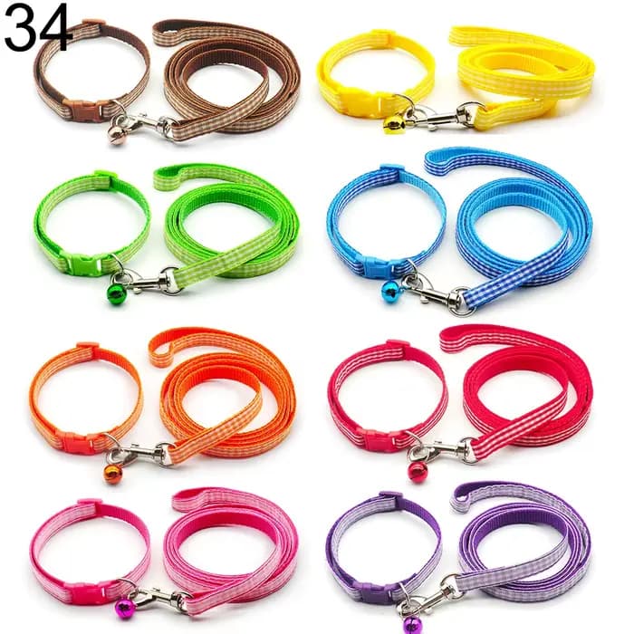 24 ensembles de laisse réglable pour chien et chat, collier pour chiot, marche en plein air, personn