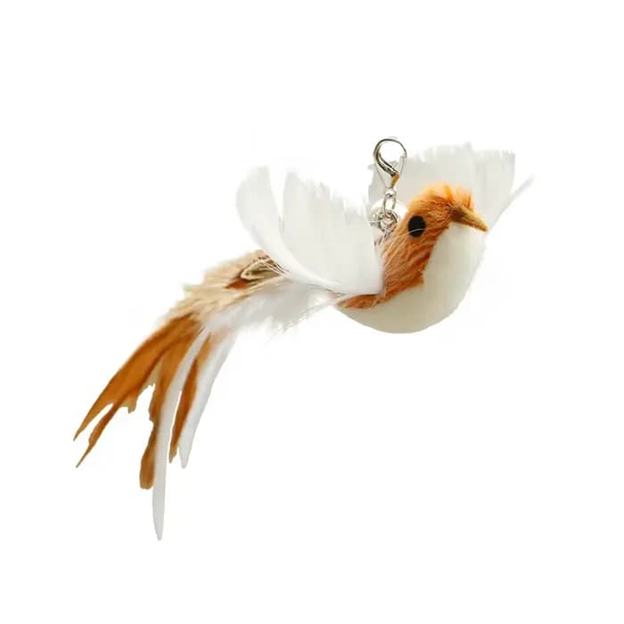 Baguette mains libres pour chat oiseau/plumes, avec cloche, ventouse puissante, jouets interactifs p