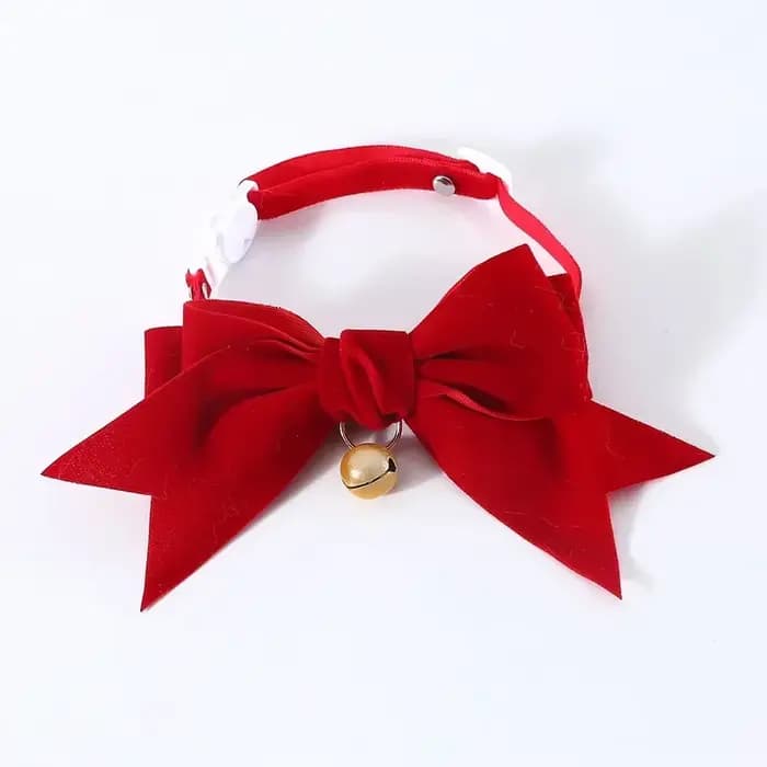 Collier à nœud papillon en ruban pour chat, réglable, accessoires de fête d'anniversaire pour animau