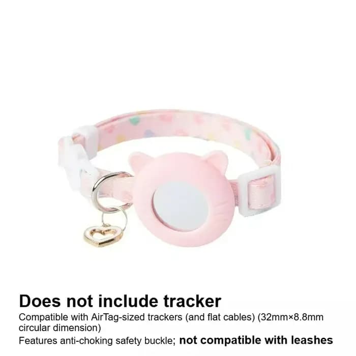 Collier de chat AirTag réglable, collier de suivi des animaux de compagnie pour AirTag, collier déta