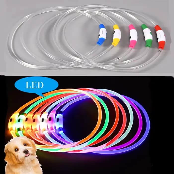 Collier de chien lumineux Led, collier de chargement USB, clignotant, bricolage, sécurité lumineuse,