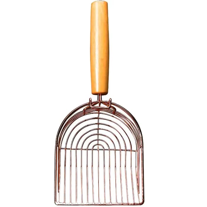 Pelle à litière pour chat autonettoyante, pelle à litière en métal avec crochet, tamisage Portable e