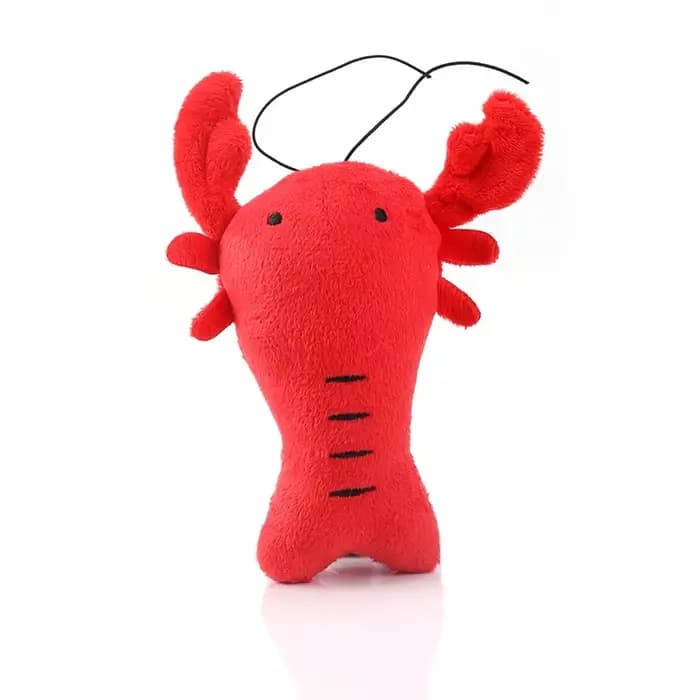 Jouets en peluche pour chiens, chiot de homard mignon, résistant aux morsures, jouets à mâcher pour