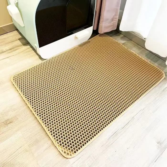 Grand tapis de litière pour chat, 90x60CM, imperméable, Double couche, piège à litière, antidérapant