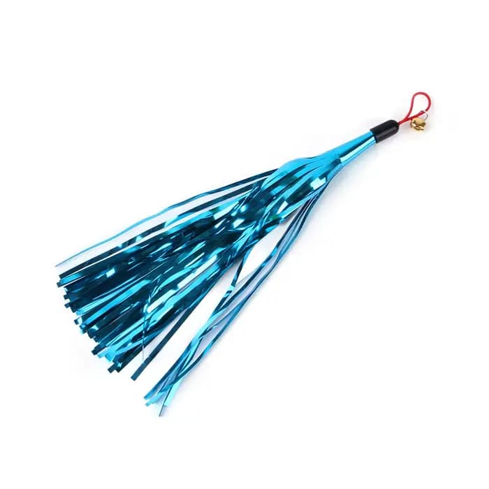 Tête de rechange en plumes colorées, bâton de chat amusant, pompon, plume, canne à pêche, ensemble d
