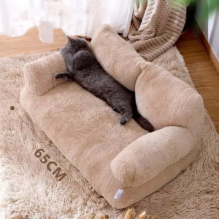 Lit de luxe pour chat, canapé Super doux et chaud pour animaux de compagnie, pour petits chiens et c