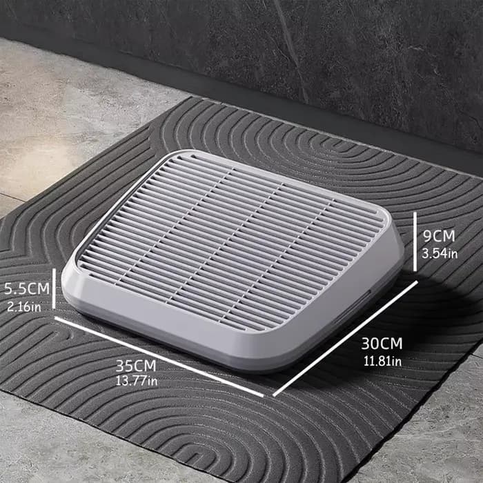 Tapis pour litière de chat anti-éclaboussures et anti-éparpillement, rampe surélevée antidérapante a