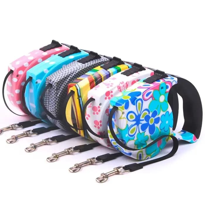 Laisse rétractable pour chien de 5M, automatique et Flexible, corde de Traction pour chiot et chat,