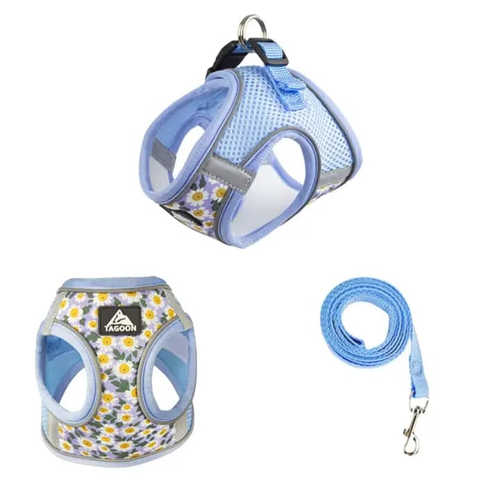 Harnais et laisse en maille de Nylon pour chat, harnais respirant pour chaton, petit chien, chiot, b