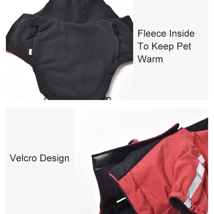 Automne hiver chien de compagnie imperméable chaud manteau coton à capuche veste le visage de chien