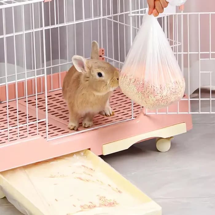 10 pièces/ensemble plateau pour animaux de compagnie jetable PE Films lapin litière tapis Cage plate