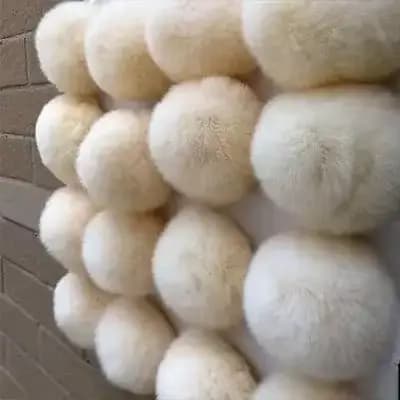 Pompons en fourrure moelleuse de 5 cm, 6 cm, 8 cm, pompons doux pour bricolage, pour porte-clés, cou