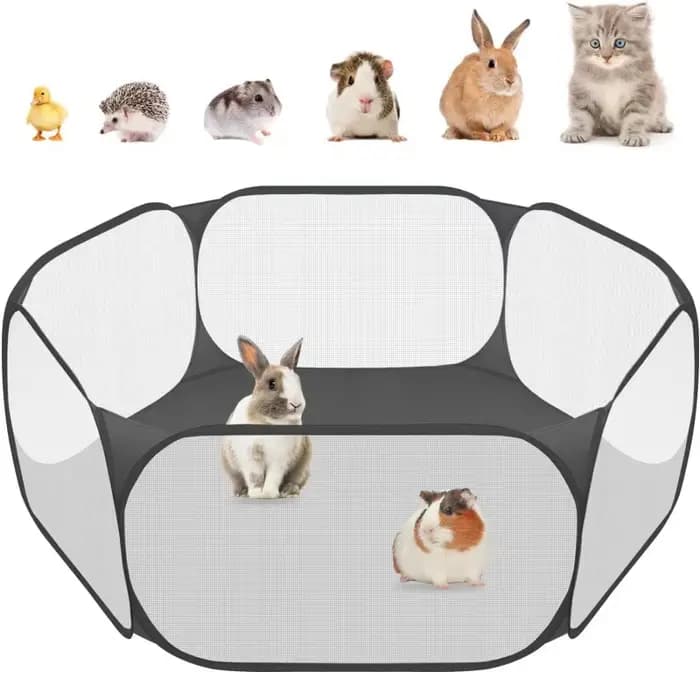 Petite Cage transparente Portable pour animaux de compagnie, tente pour chat et chien, parc pour ani