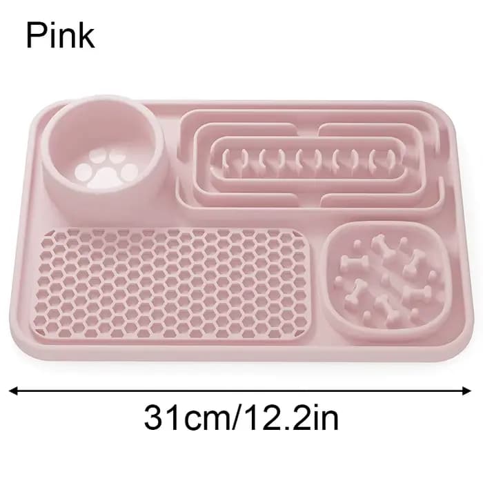 Tapis de repas pour animaux de compagnie, tapis d'alimentation lente pour chat, tapis de léchage pou