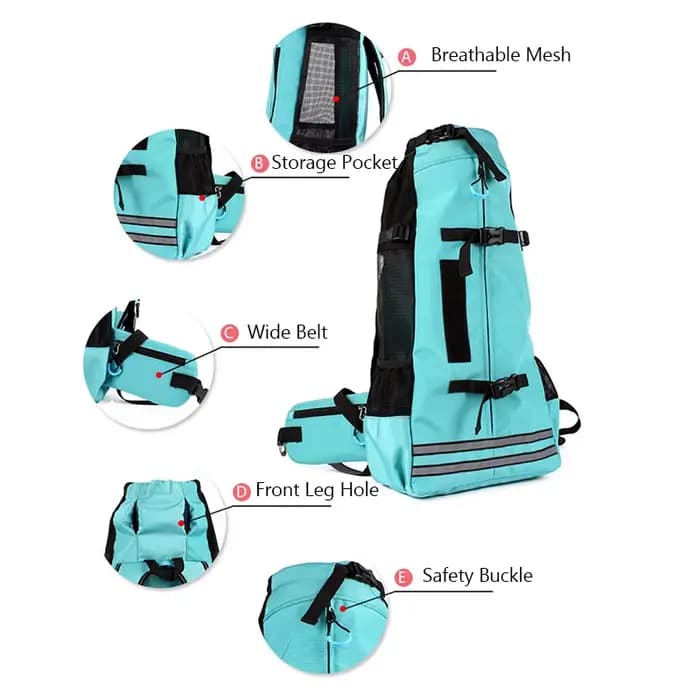 Sac de transport pour animaux de compagnie, sac à dos réglable pour chiots, chiens et chats, pour pe
