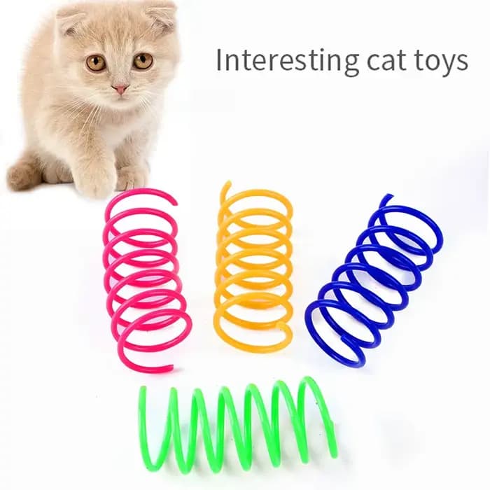 Jouets pour chaton, large et Durable, calibre lourd, jouet de printemps pour chat, ressorts colorés,