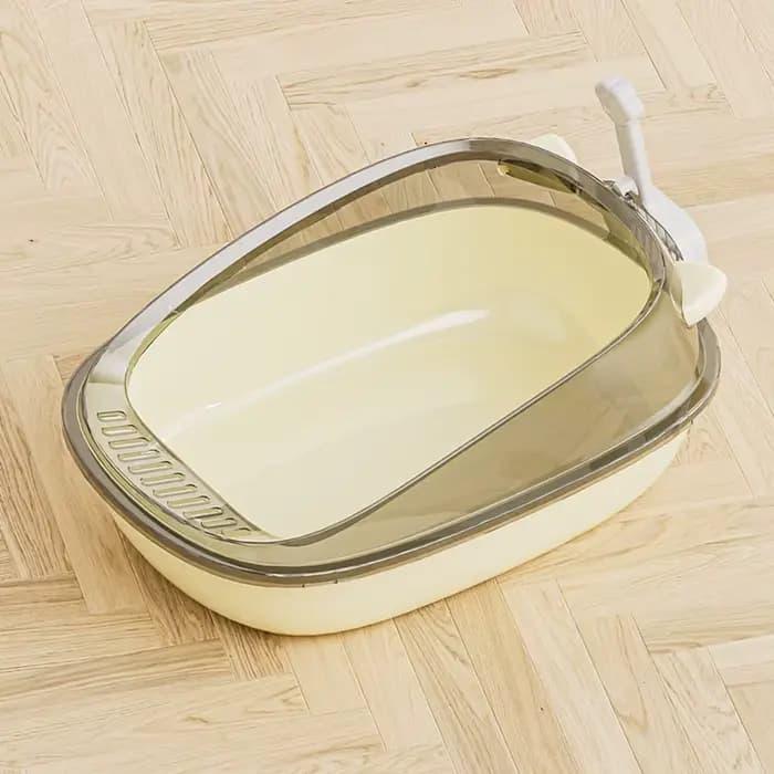 Grande litière pour chat entièrement fermée, toilette pour chat à capot anti-éclaboussures, bac à li