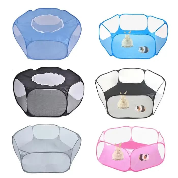 Petite Cage transparente Portable pour animaux de compagnie, tente pour chat et chien, parc pour ani