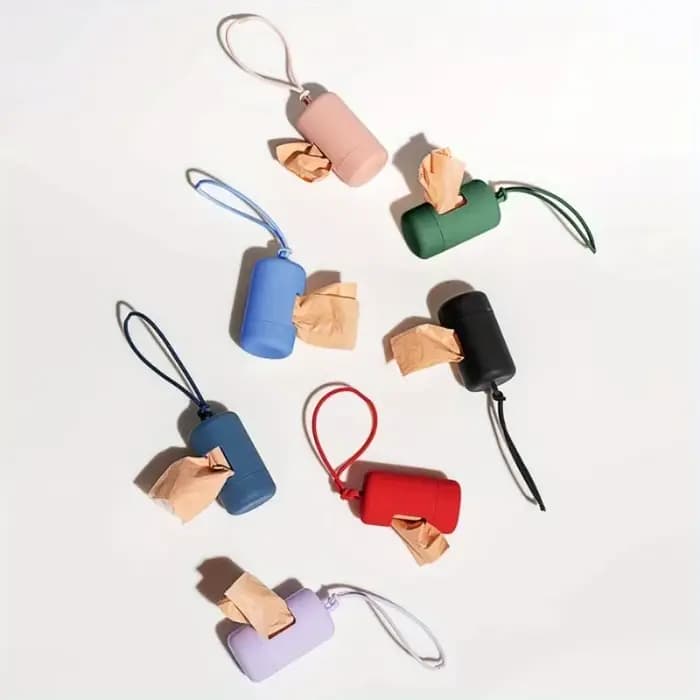 Distributeur Portable de sacs poubelles pour animaux de compagnie, 1 pièce, Mini sac poubelle de net