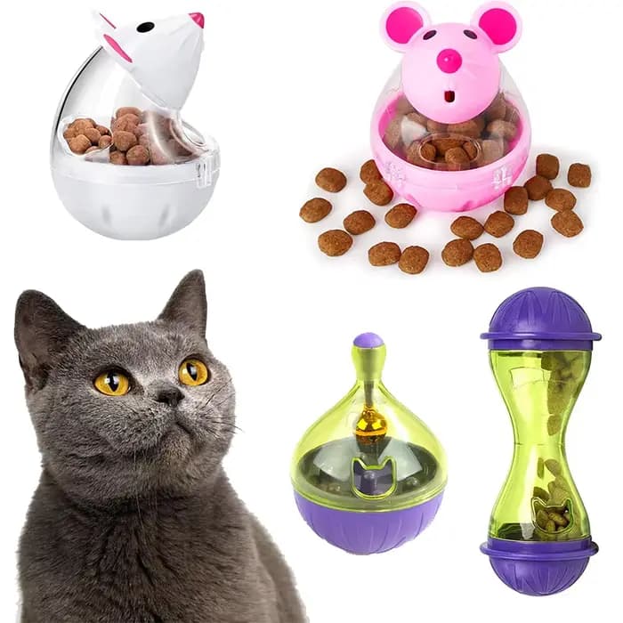 Distributeur de nourriture pour chat, souris, gobelet de nourriture interactif, distributeur de nour