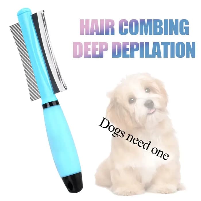 Outil de toilettage Double face pour chat, peigne pour poils d'animaux, brosse de démêlage facile po