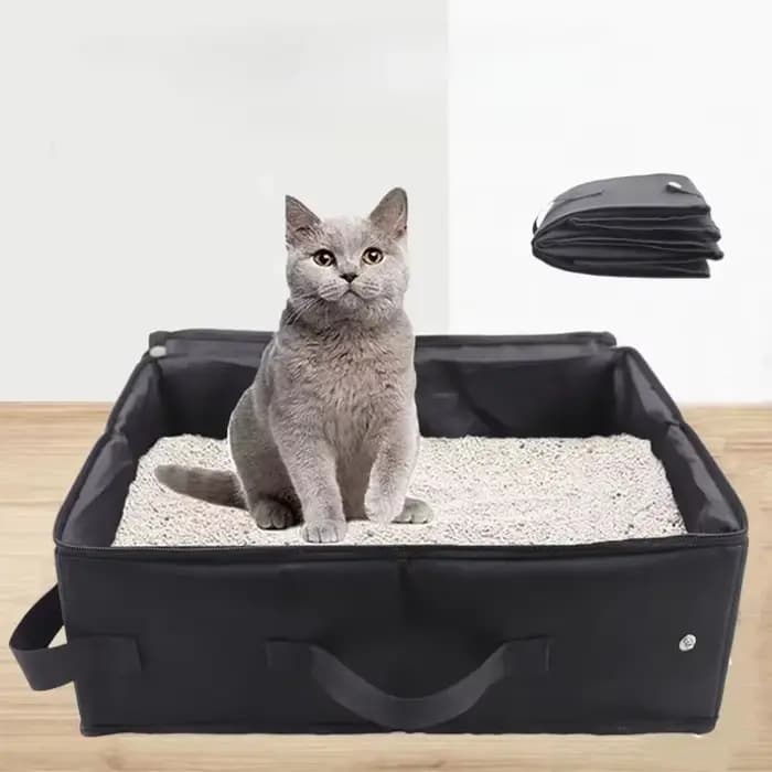 Bac à litière pliable pour chat d'extérieur, portable, pour voyage, bac à litière pour chien, toilet