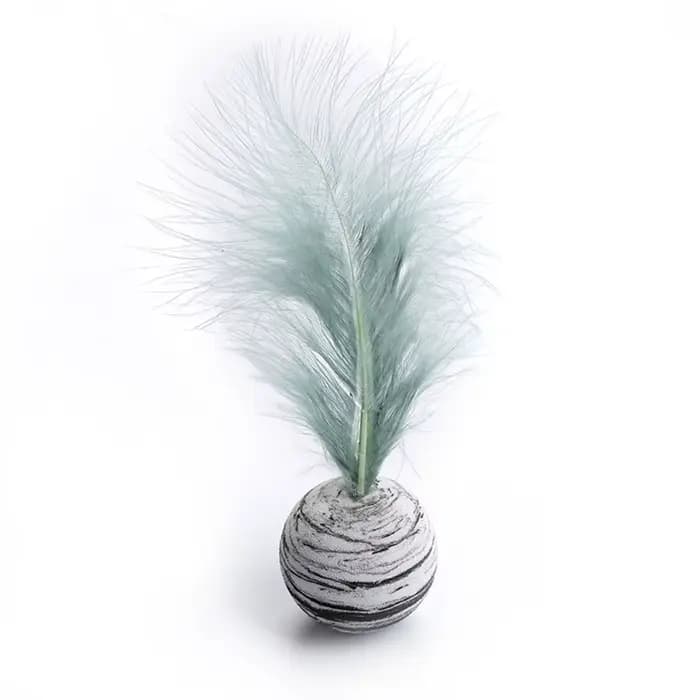 Jouet en plumes de chat, balle en mousse, amusant, pour chaton, jouet interactif, fournitures pour a