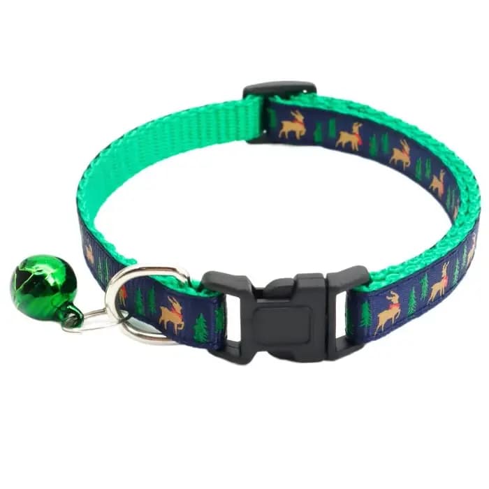Avec cloche collier de chat de noël polypropylène blanc/vert/rouge collier de noël pour animaux de c