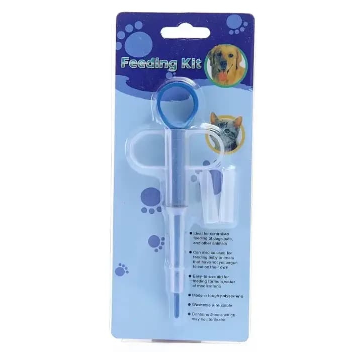 Mangeoire à médicaments pour animaux de compagnie, comprimé pour chat, seringue, pointe souple, doub