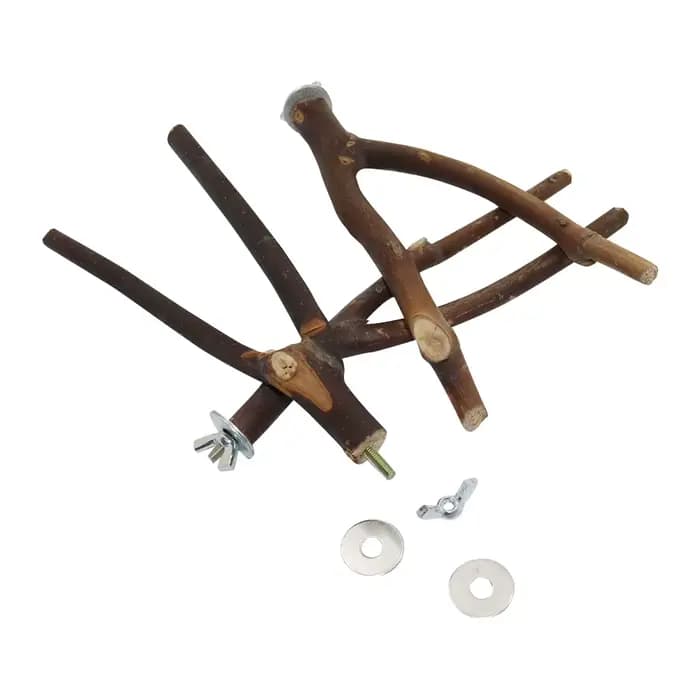 Support de fourchette d'arbre pour oiseaux de compagnie, 15cm, support de branche de rondins de perr