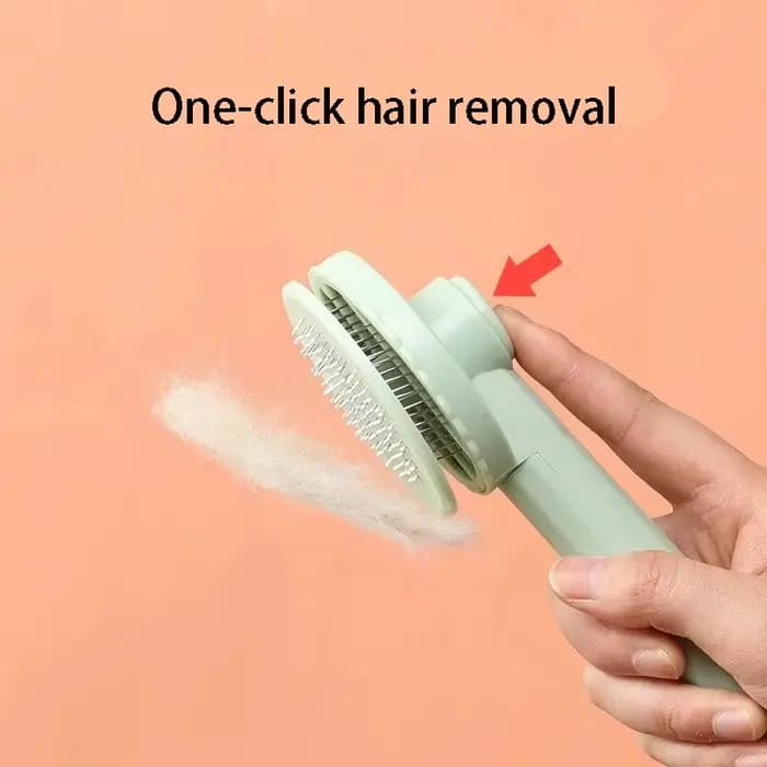 Peigne d'épilation pour animaux de compagnie, brosse autonettoyante pour chat, brosse coulissante po