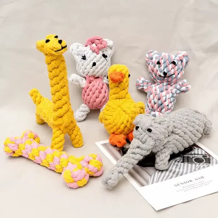Jouet à Mâcher Résistant aux Morsures pour Chien, Petit Gabarit, Nettoyage des Dents, Chiot, Corde,