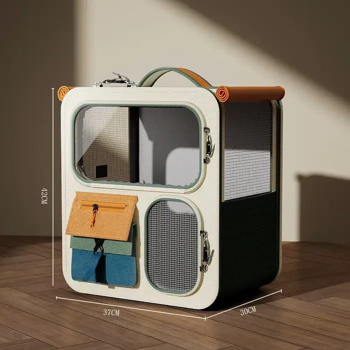 Sac de transport pour chat à roulettes pour chats de grande taille et petits chiens jusqu'à 10 kg Id